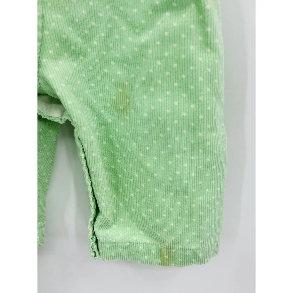 Vintage Healthtex Polka Dot Corduroy Overalls Size 3 Months Ruffles